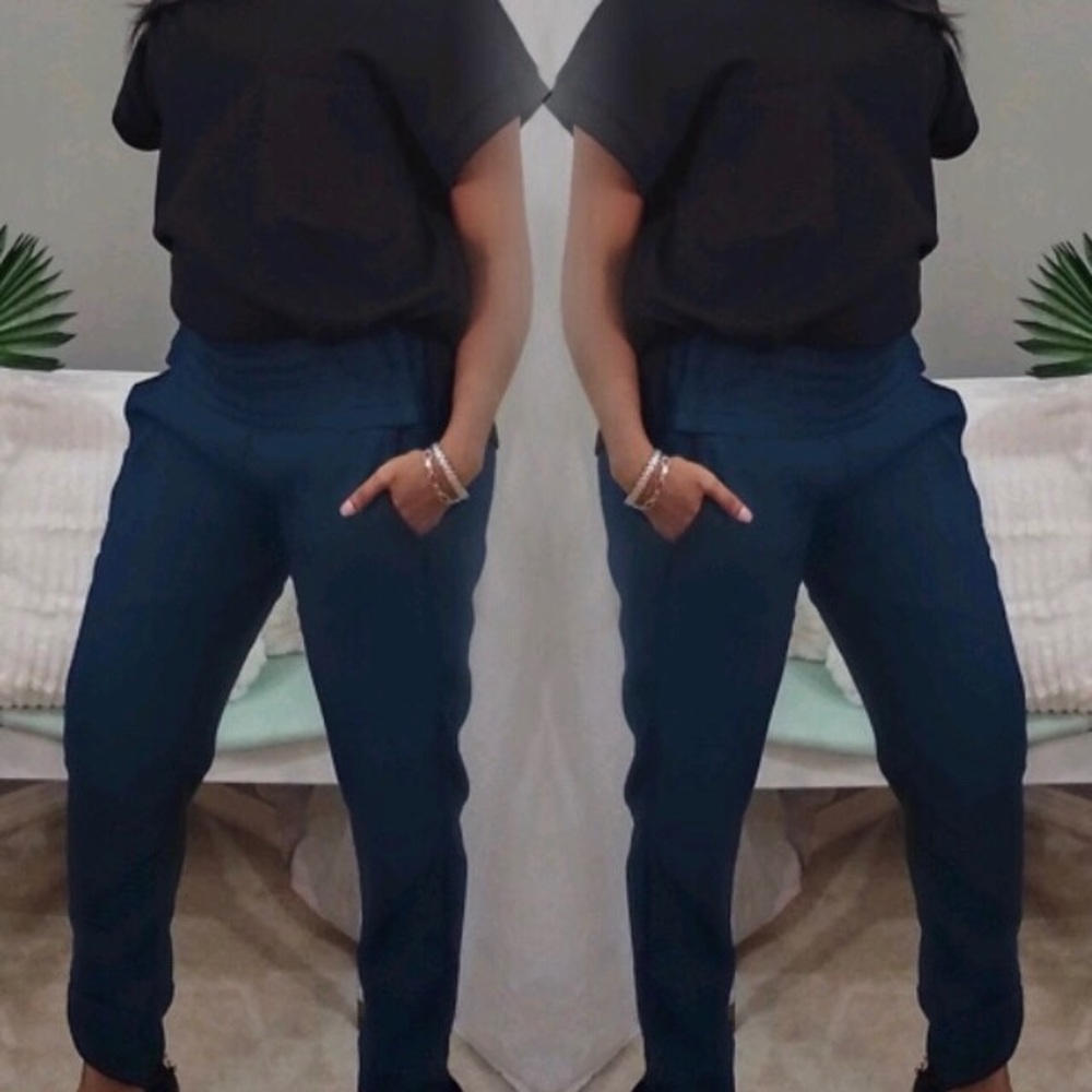 Tuxedo pants Teal & Black
